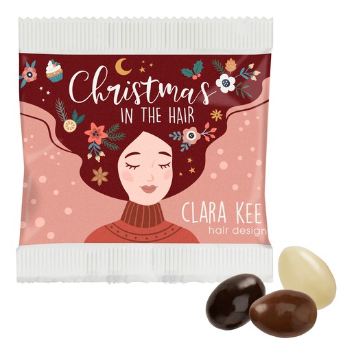 Kerstamandelen in een papieren zak - chocolade