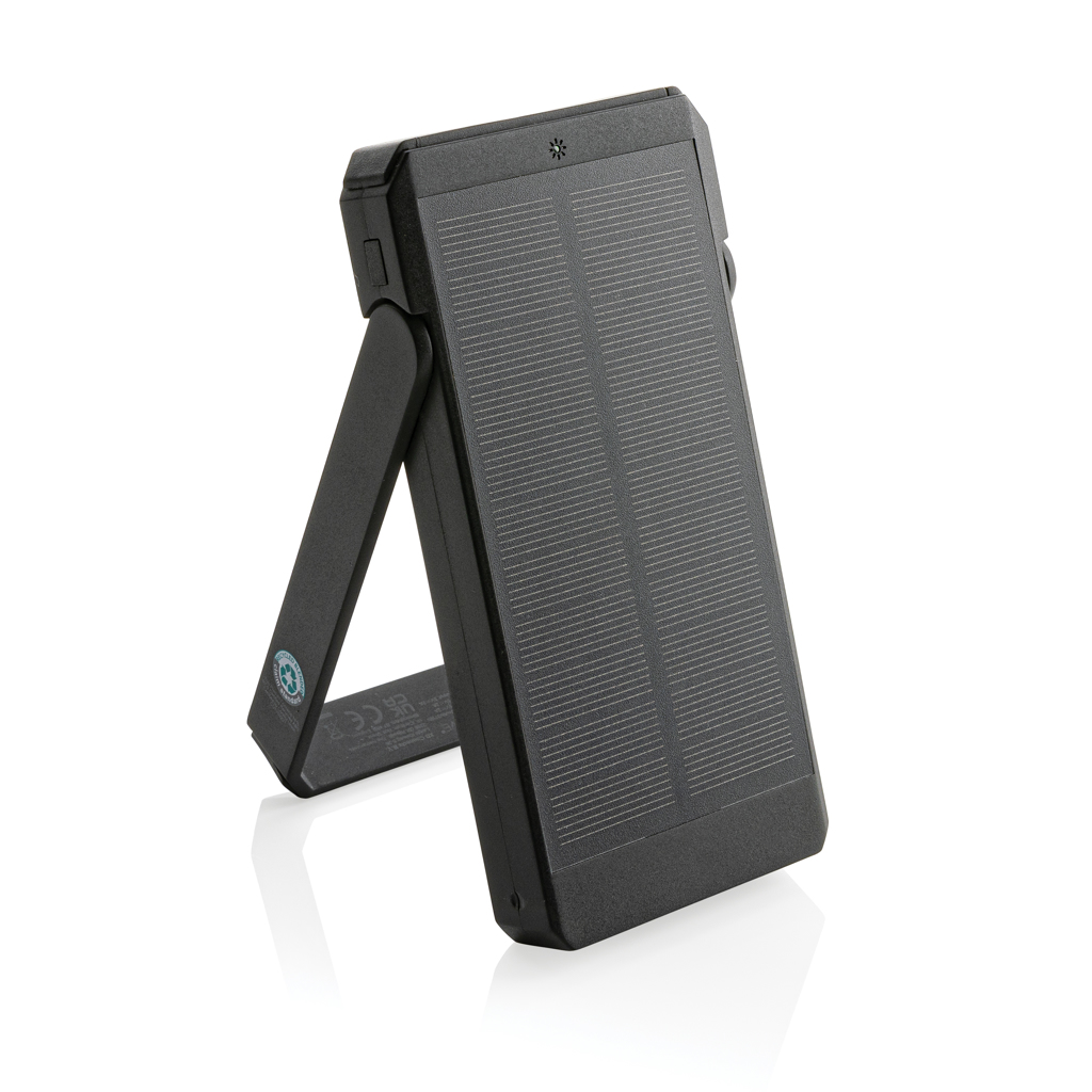 Skywave RCS gerecyclede kunststof zonne-powerbank 10000 mAh