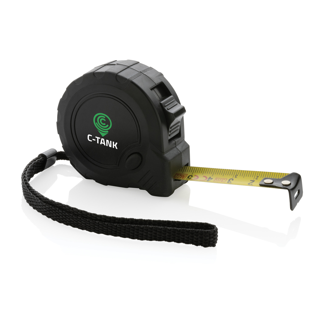 RCS gerecycled plastic 3M/16 mm rolmaat met stopknop