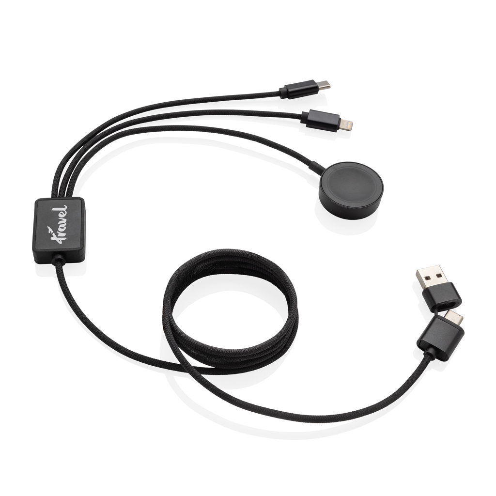 Terra RCS rPET 6-in-1 60W oplaadkabel met iWatch lader