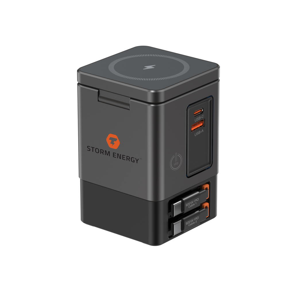 Urban Vitamin Sacramento 105W GaN lader, uittrekbare kabels