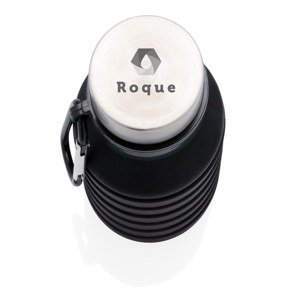 Lekvrije opvouwbare siliconen fles met schroefdop