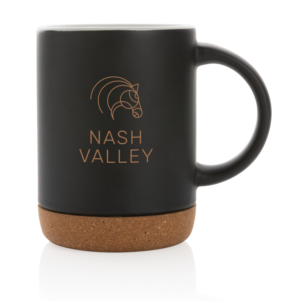 Keramische mok met kurken bodem 280 ml