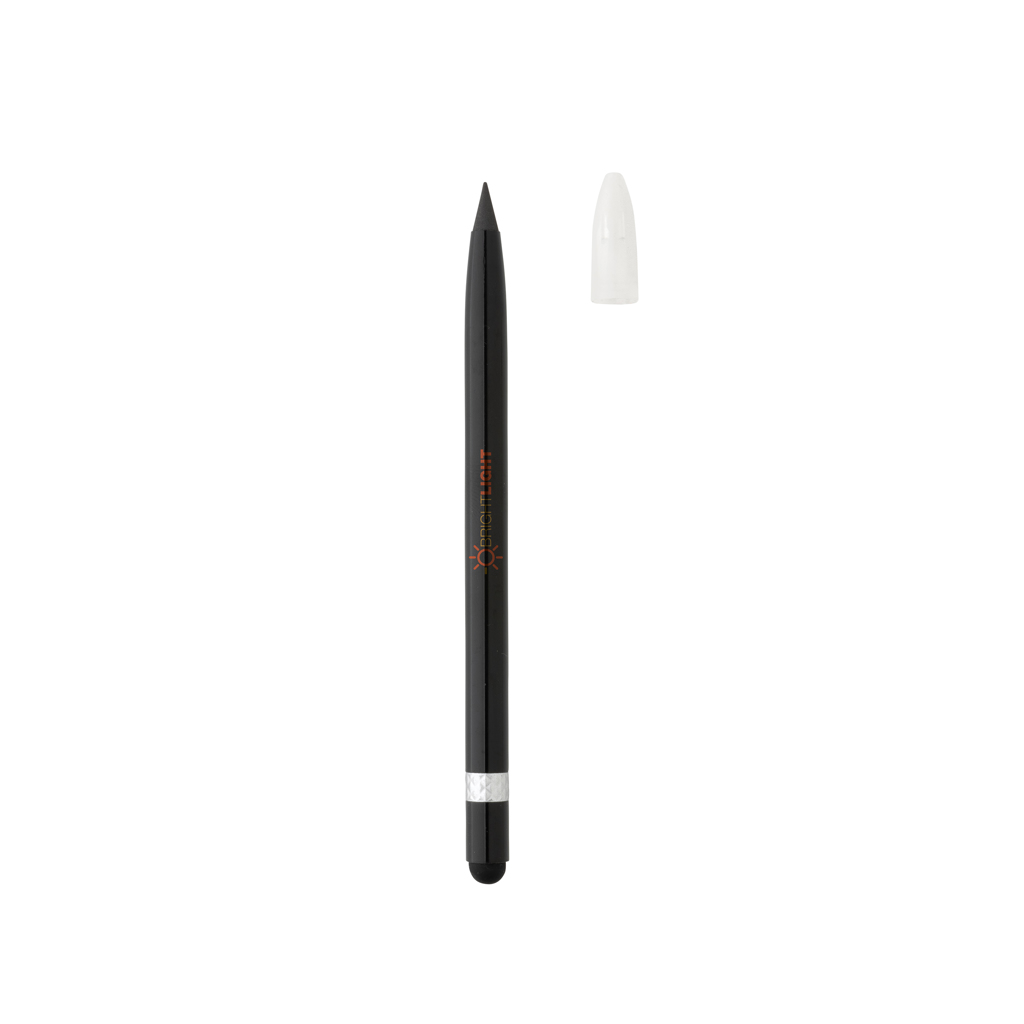 Aluminium inktloze pen met gum