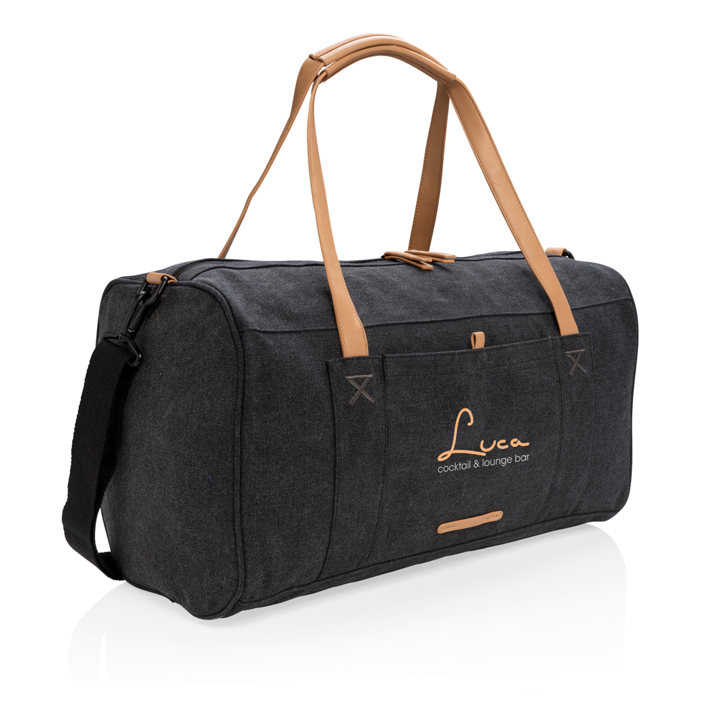 Canvas reis/weekendtas PVC vrij