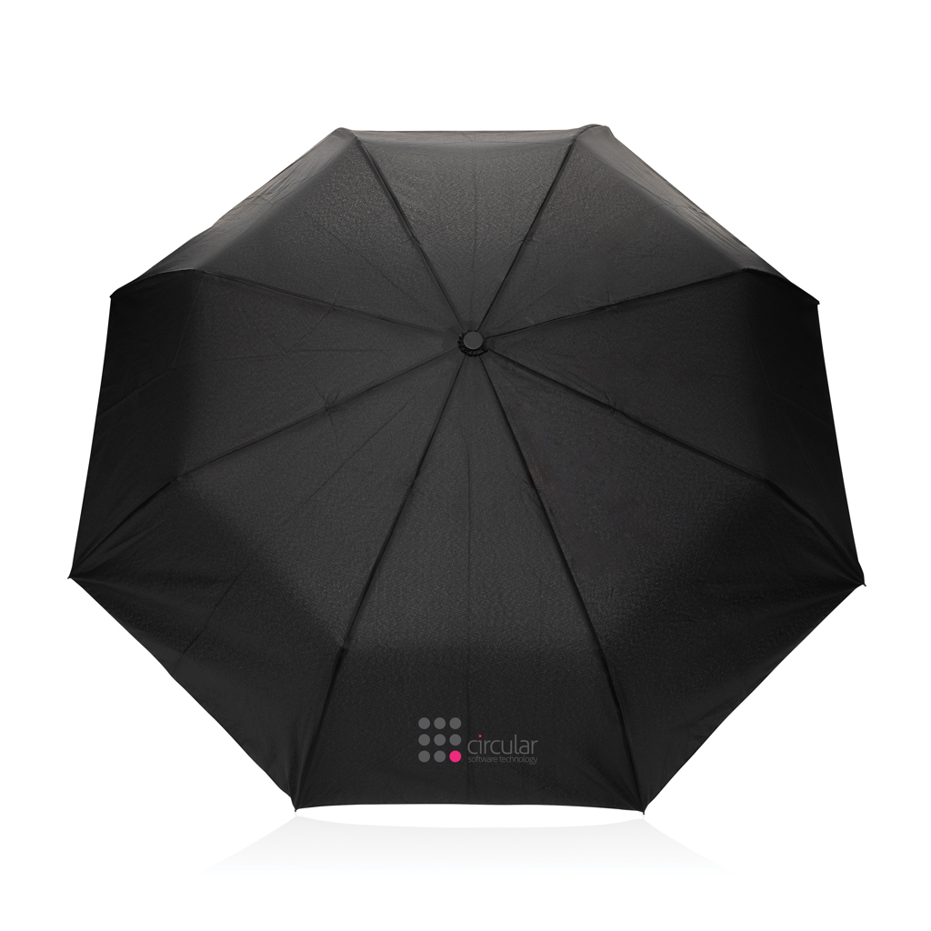 Kaycey 21" AWARE™ RPET Acaciahouten mini auto open paraplu