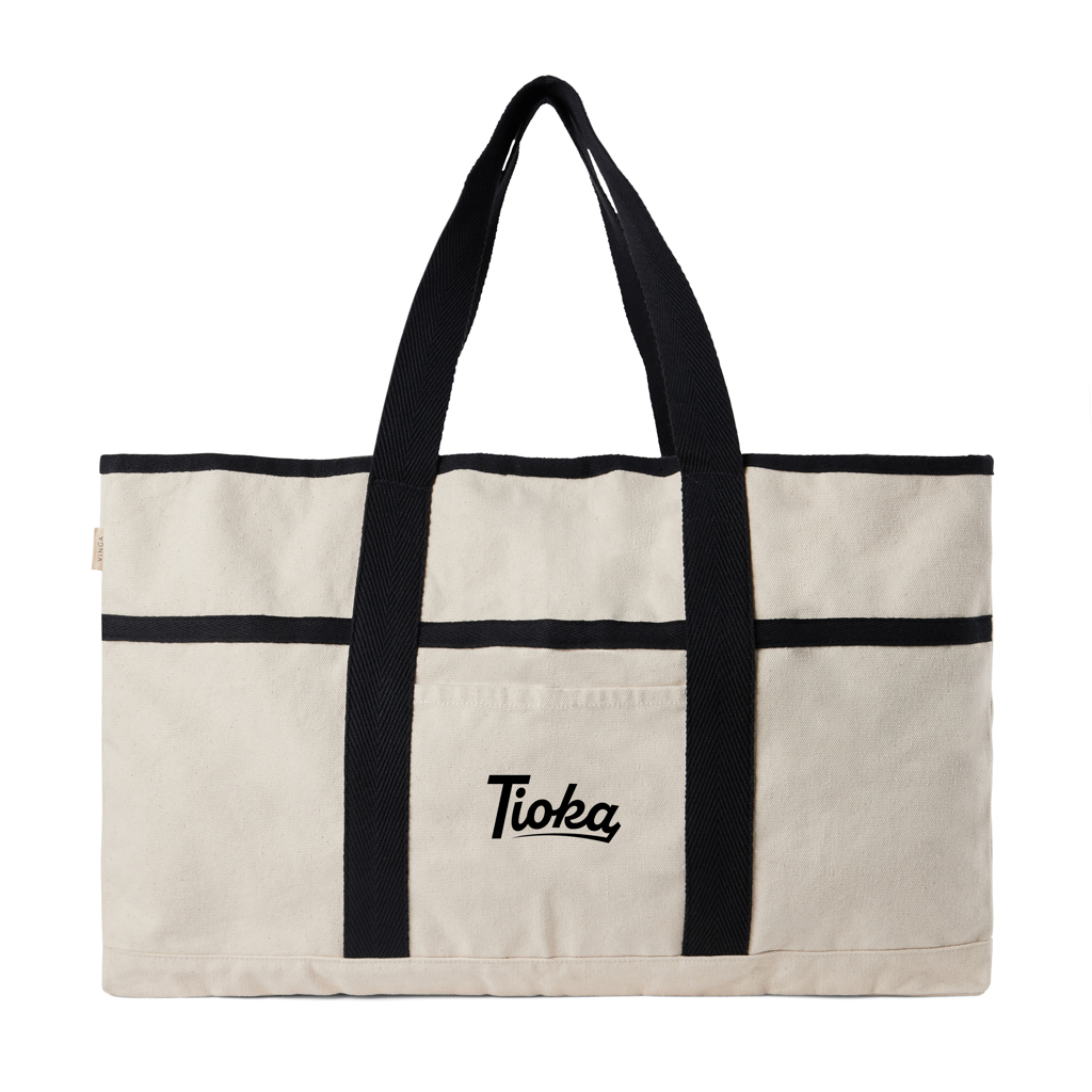 VINGA Volonne AWARE™ recycled canvas strandtas