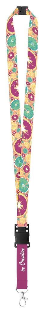 custom made sublimatie lanyard met safety buckle.