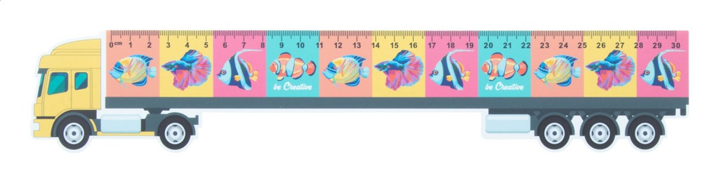 liniaal van 30 cm, vrachtwagen