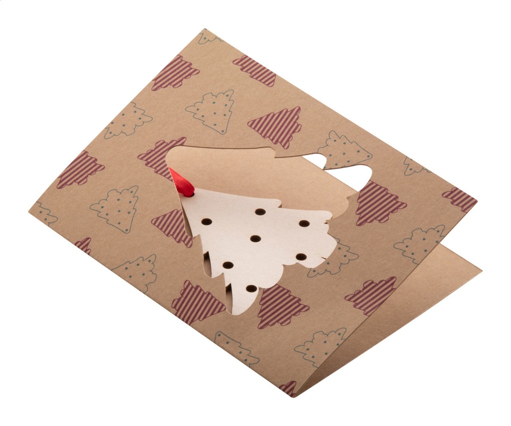 Kerstkaart, kerstboom