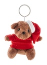 pluche kerst teddybeer sleutelhanger