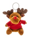 pluche kerst rendier sleutelhanger