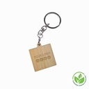 Key Ring Bamboo Square 30 mm, Engraving