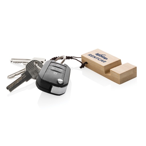 [P301.3809] Standkey bamboe sleutelhanger telefoonstandaard