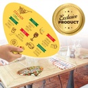 3-in-1 placemat, menu en handwaaier