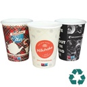 Recyclebare Enkelwandige Papieren Beker - Full Colour (12oz/340ml)