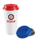 Plastic dubbelwandige afhaalkoffiebeker (455 ml/16 oz) **