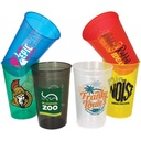 Plastic doorschijnende Stadiumbeker (568 ml/20 oz/Pint)