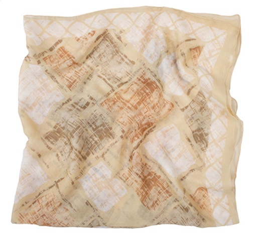 [AP2215-09] dames sjaal, 90x90, bruin - Detty