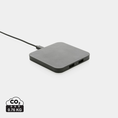 [P308.461] RCS gerecycled plastic 10W draadloos oplader met USB-poorten