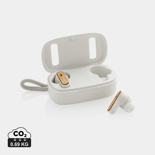 [P329.861] RCS gerecycled plastic & bamboe TWS oordoppen