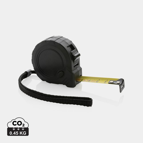 [P112.121] RCS gerecycled plastic 3M/16 mm rolmaat met stopknop