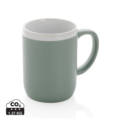 [P434.091] Keramische mok met witte rand 300 ml.