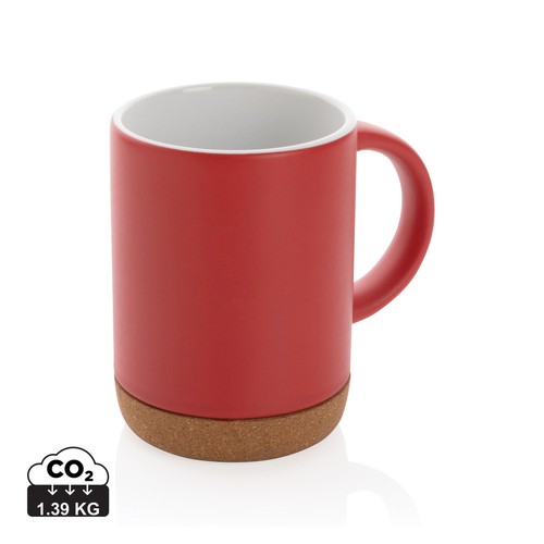 [P434.081] Keramische mok met kurken bodem 280 ml