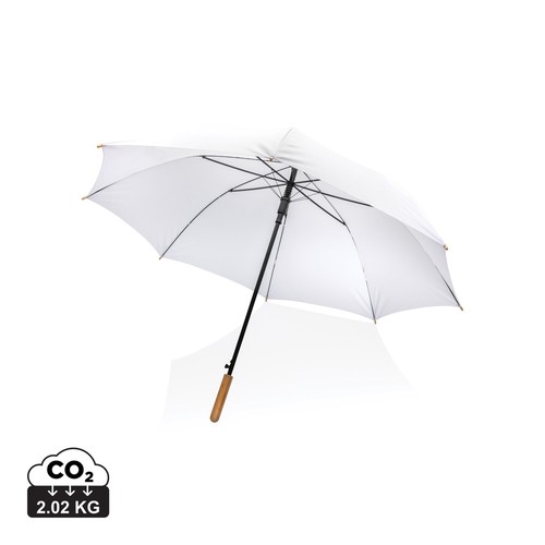 [P850.661] 27" Impact AWARE™ RPET 190T auto open bamboe paraplu