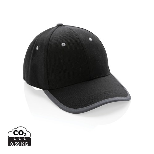 [P453.361] Impact AWARE™ 6 panel 280gr recycled katoen cap met bies
