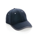 Impact AWARE ™ 6 panel 280gr recycled  katoen cap met bies