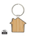 RCS huissleutelhanger van gerecycled zinc alloy met bamboe